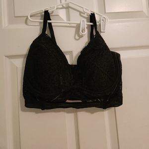 Victoria's Secret Very Sexy Lined Plunge Black Lace Bra Lingerie Corset